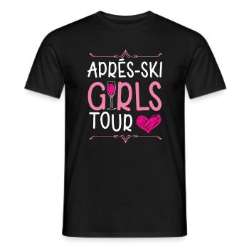 Après-Ski Girls Tour - T-shirt homme - noir - Devant - AI Model Male 178 light (178cm)