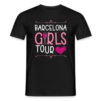 Barcelona Girls Tour - T-shirt homme - noir - Devant - AI Model Male 178 light (178cm)
