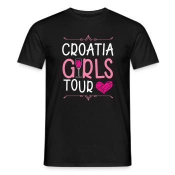 Tournée des filles en Croatie - T-shirt homme - noir - Devant - AI Model Male 178 light (178cm)