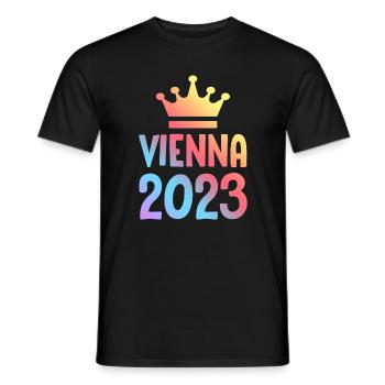 Vienna 2023 Wien Krone - Men's T-Shirt - black - Front - AI Model Male 178 light (178cm)