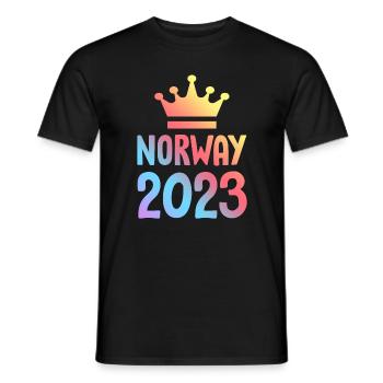 Norway 2023 Krone - Männer T-Shirt - Schwarz - Vorne - AI Model Male 178 light (178cm)