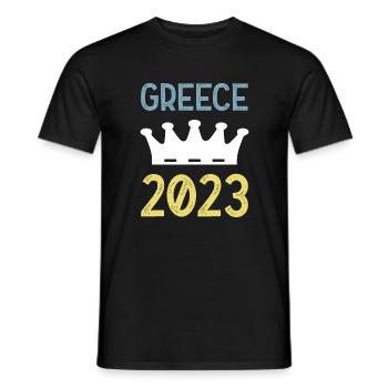 Greece 2023 Krona - Men's T-Shirt - black - Front - AI Model Male 178 light (178cm)