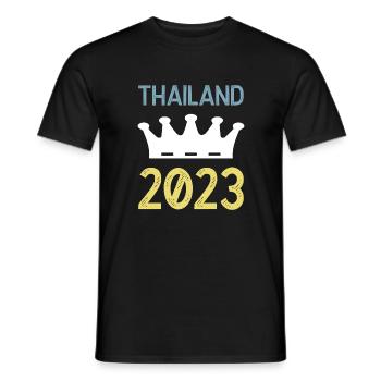 Thailand 2023 Krona - Men's T-Shirt - black - Front - AI Model Male 178 light (178cm)