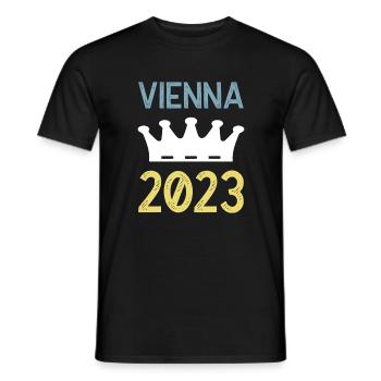 Vienna 2023 Wien Krone - Men's T-Shirt - black - Front - AI Model Male 178 light (178cm)