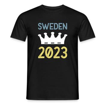 Sweden 2023 Krona - Men's T-Shirt - black - Front - AI Model Male 178 light (178cm)