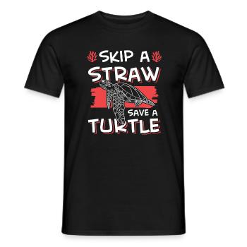 save the ocean schildkröte - Männer T-Shirt - Schwarz - Vorne - AI Model Male 178 light (178cm)