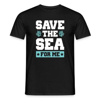 save the sea - Männer T-Shirt - Schwarz - Vorne - AI Model Male 178 light (178cm)