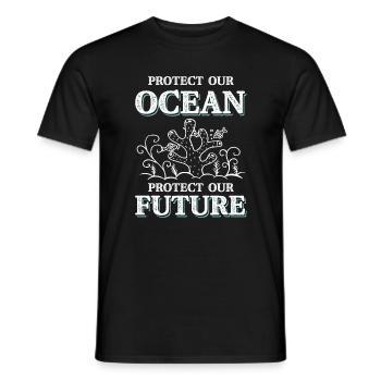 save the ocean - Männer T-Shirt - Schwarz - Vorne - AI Model Male 178 light (178cm)