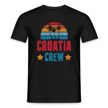 Croatia Crew - Men's T-Shirt - black - Front - AI Model Male 178 light (178cm)