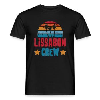 Lisbon Crew - Men's T-Shirt - black - Front - AI Model Male 178 light (178cm)