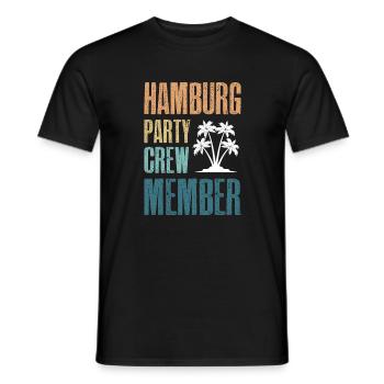 Hamburg Party Crew - Männer T-Shirt - Schwarz - Vorne - AI Model Male 178 light (178cm)