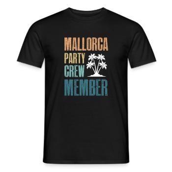 Mallorca Party Crew - Men's T-Shirt - black - Front - AI Model Male 178 light (178cm)