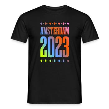 Amsterdam 2023 - Men's T-Shirt - black - Front - AI Model Male 178 light (178cm)