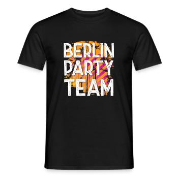 Berlin Party Team - Männer T-Shirt - Schwarz - Vorne - AI Model Male 178 light (178cm)