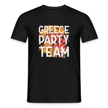 Greece Party Team - Men's T-Shirt - black - Front - AI Model Male 178 light (178cm)