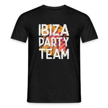 Ibiza Party Team - Men's T-Shirt - black - Front - AI Model Male 178 light (178cm)
