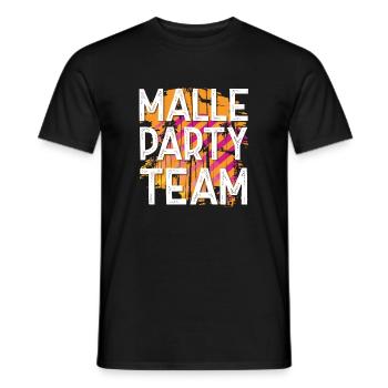 Malle Party Team - Men's T-Shirt - black - Front - AI Model Male 178 light (178cm)