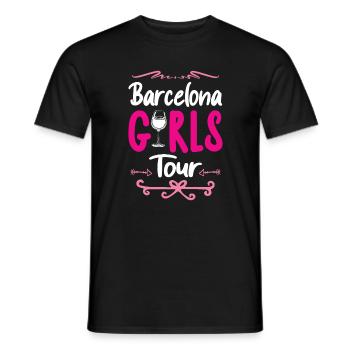 Barcelona Girls Tour - T-shirt homme - noir - Devant - AI Model Male 178 light (178cm)