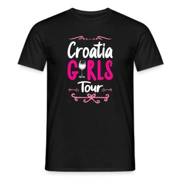 Tournée des filles en Croatie - T-shirt homme - noir - Devant - AI Model Male 178 light (178cm)