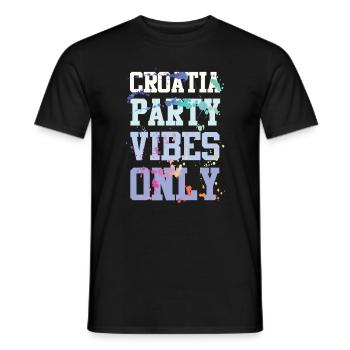 Croatia Party Vibes - Männer T-Shirt - Schwarz - Vorne - AI Model Male 178 light (178cm)