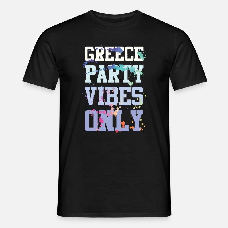 Greece Party Vibes - Männer T-Shirt - Schwarz