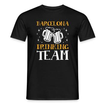 L’équipe de buveurs de Barcelone - T-shirt homme - noir - Devant - AI Model Male 178 light (178cm)