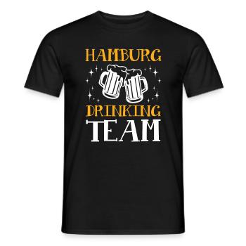 Hamburg Drinking Team - Männer T-Shirt - Schwarz - Vorne - AI Model Male 178 light (178cm)