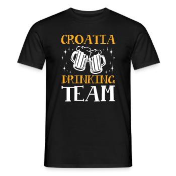 Croatia Drinking Team - Men's T-Shirt - black - Front - AI Model Male 178 light (178cm)