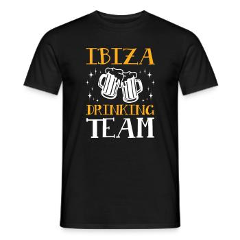 Ibiza Drinking Team - Men's T-Shirt - black - Front - AI Model Male 178 light (178cm)