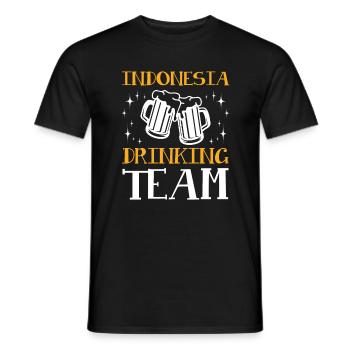 Équipe indonésienne de consommation d’alcool - T-shirt homme - noir - Devant - AI Model Male 178 light (178cm)