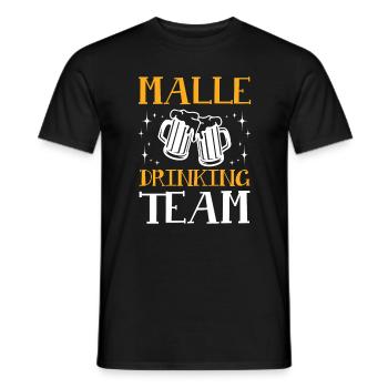 Malle Drinking Team - Men's T-Shirt - black - Front - AI Model Male 178 light (178cm)