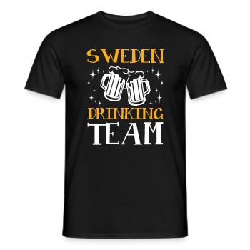 Suède Équipe de consommation d’alcool - T-shirt homme - noir - Devant - AI Model Male 178 light (178cm)
