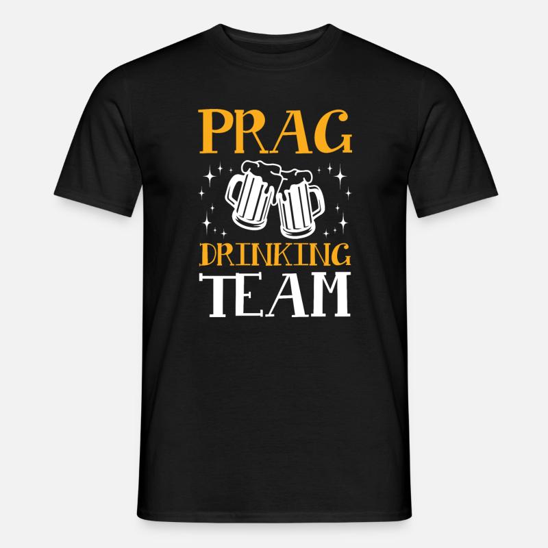 Prag Drinking Team - Männer T-Shirt - Schwarz