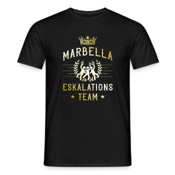 Marbella Eskalation - Männer T-Shirt - Schwarz - Vorne - AI Model Male 178 light (178cm)