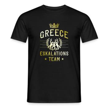 Greece Eskalation - Männer T-Shirt - Schwarz - Vorne - AI Model Male 178 light (178cm)