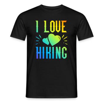 I love hiking - Men's T-Shirt - black - Front - AI Model Male 178 light (178cm)