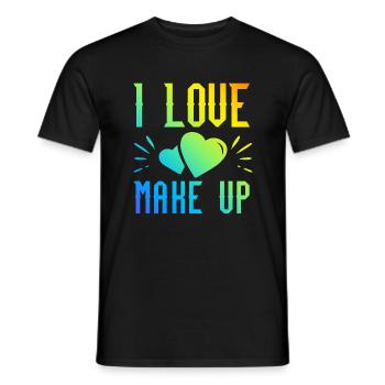 Ich liebe Make up - Männer T-Shirt - Schwarz - Vorne - AI Model Male 178 light (178cm)