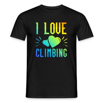 Ich liebe Klettern - Männer T-Shirt - Schwarz - Vorne - AI Model Male 178 light (178cm)