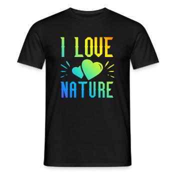 I love nature - Men's T-Shirt - black - Front - AI Model Male 178 light (178cm)