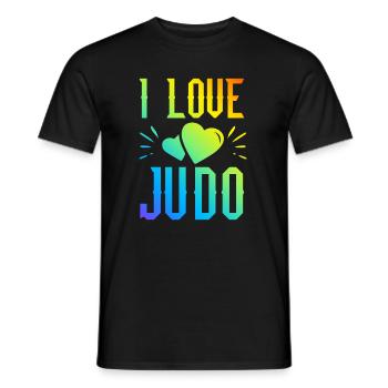 Ich liebe Judo - Männer T-Shirt - Schwarz - Vorne - AI Model Male 178 light (178cm)