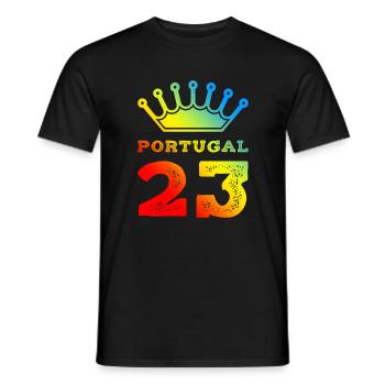 Portugal 23 Trikot 2023 - Männer T-Shirt - Schwarz - Vorne - AI Model Male 178 light (178cm)