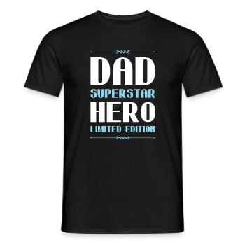 Papa Limited Edition Dad Vater - Men's T-Shirt - black - Front - AI Model Male 178 light (178cm)