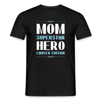 Maman Maman en édition limitée disant maman - T-shirt homme - noir - Devant - AI Model Male 178 light (178cm)