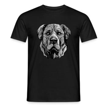 Kangal Hund Portrait - Männer T-Shirt - Schwarz - Vorne - AI Model Male 178 light (178cm)