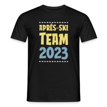 Après-ski 2023 - Men's T-Shirt - black - Front - AI Model Male 178 light (178cm)