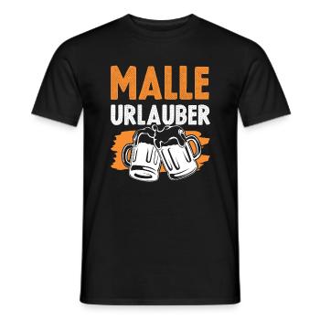 bier malle urlaub - Männer T-Shirt - Schwarz - Vorne - AI Model Male 178 light (178cm)
