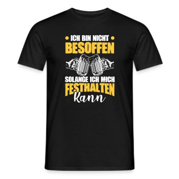 bier trinken - Männer T-Shirt - Schwarz - Vorne - AI Model Male 178 light (178cm)