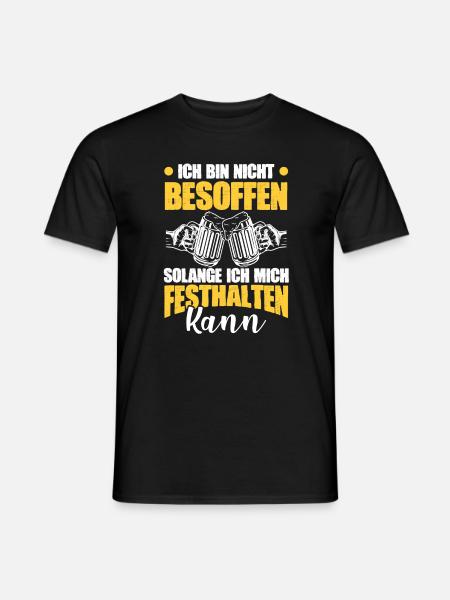 bier trinken - Männer T-Shirt - Schwarz