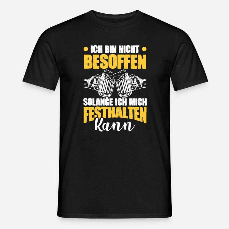bier trinken - Männer T-Shirt - Schwarz