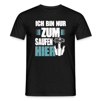 bier saufen - Männer T-Shirt - Schwarz - Vorne - AI Model Male 178 light (178cm)